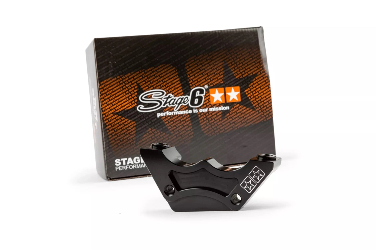 ADATTATORE PINZA FRENO POSTERIORE STAGE6 R/T CNC PER PINZA 4 PISTONCINI STAGE6 R/T MINARELLI ORIZZONTALE