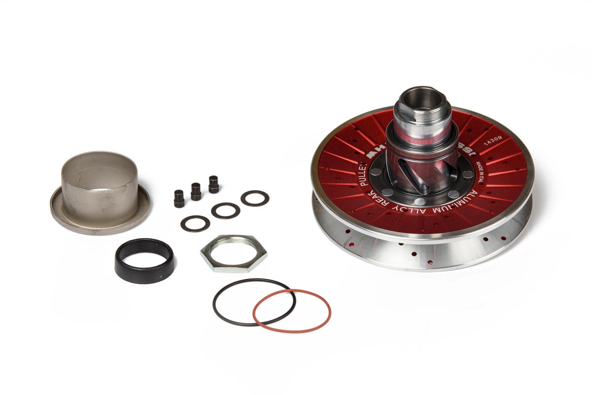 COMPLESSIVO PULEGGE POSTERIORI REAR PULLEY SYSTEM MHR ALUMINUM MINARELLI