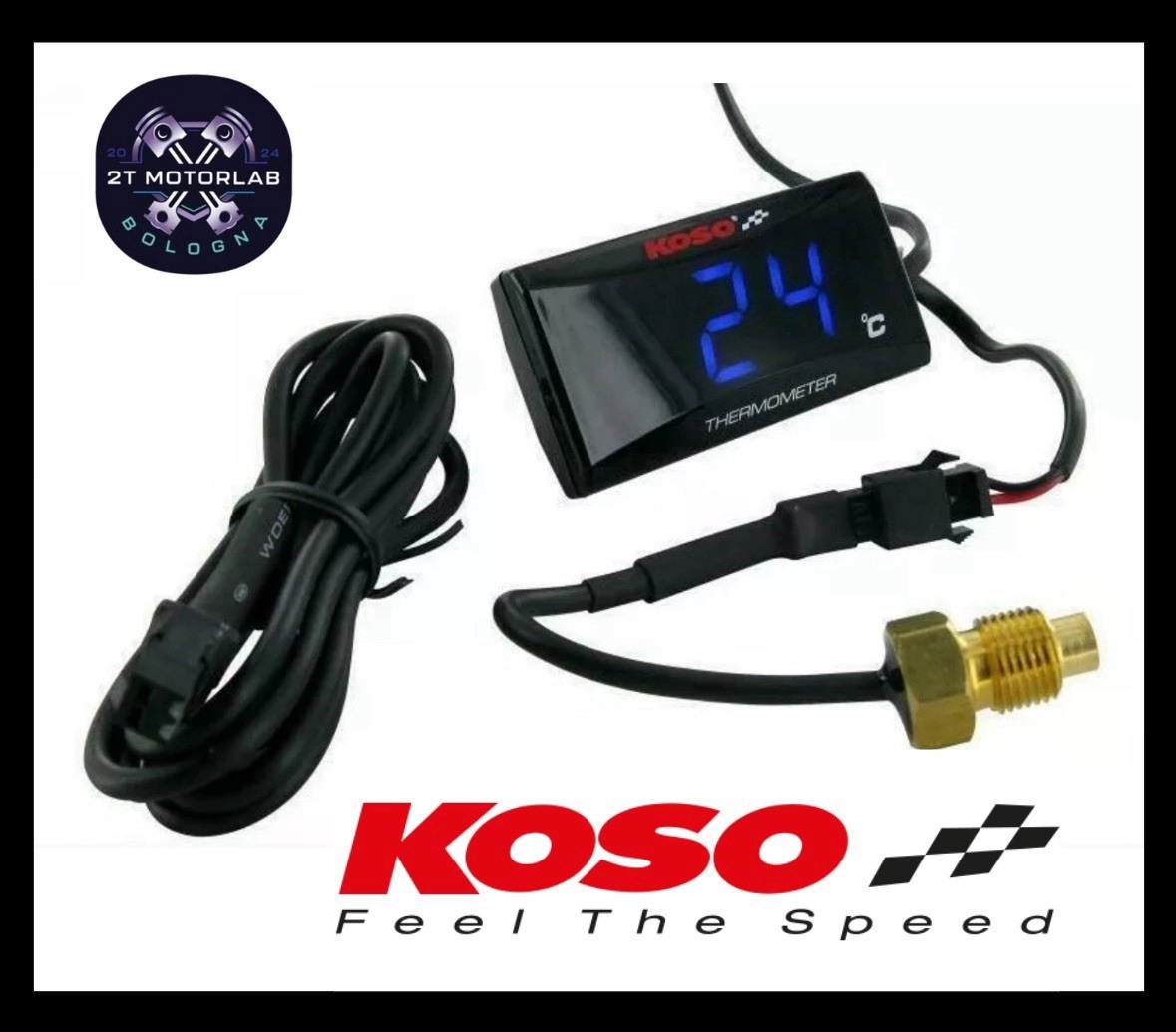 TERMOMETRO KOSO SUPER SLIM, ROSSO