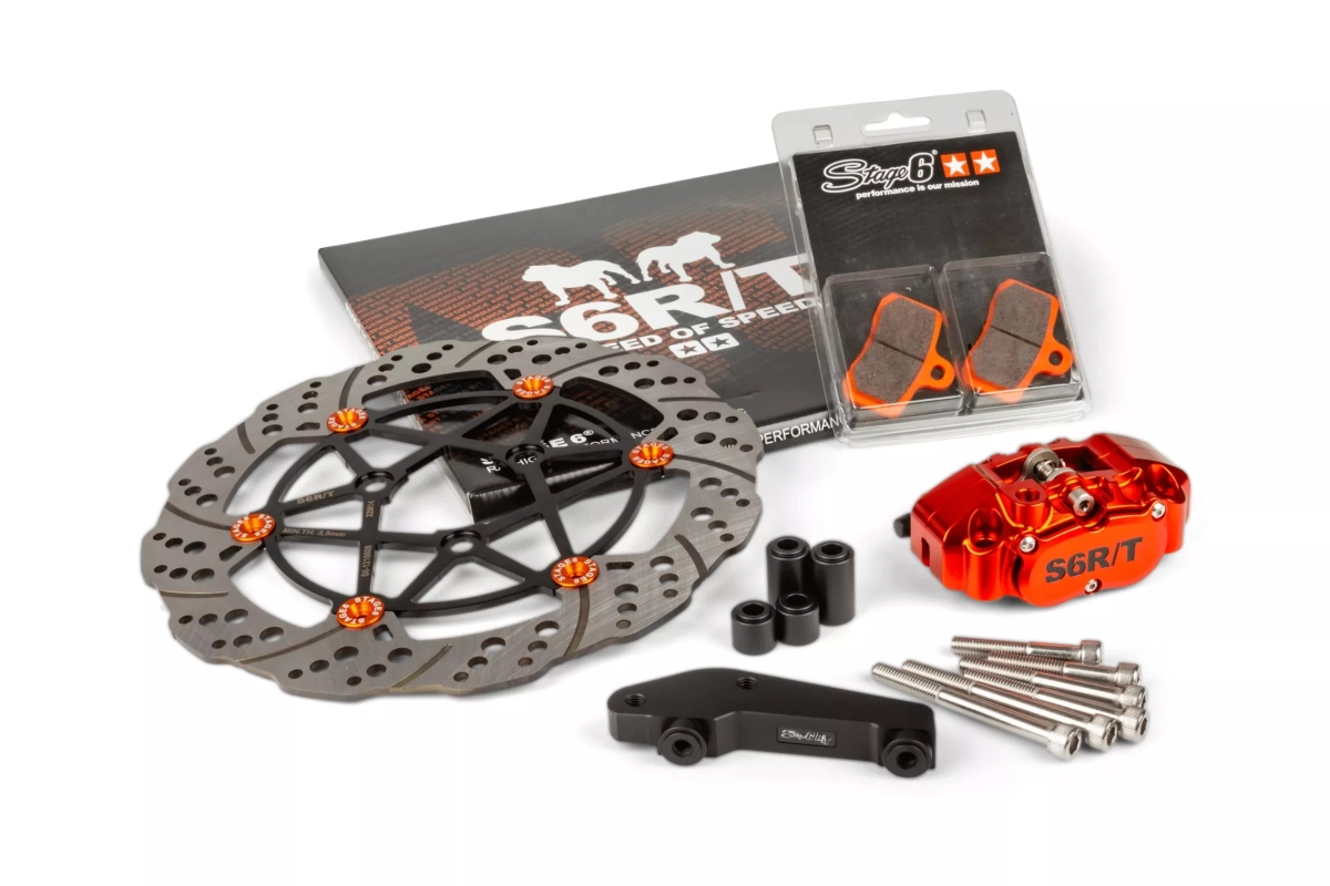 KIT FRENI OVERSIZE 280MM YAMAHA AEROX STAGE6 R/T ARANCIONE