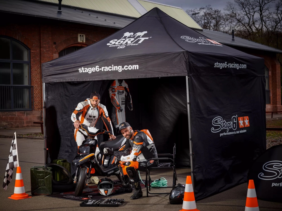 PADDOCK COMPLETO TENDA STAGE6 MK2 + PARETE + SEDIE E TAPPETO