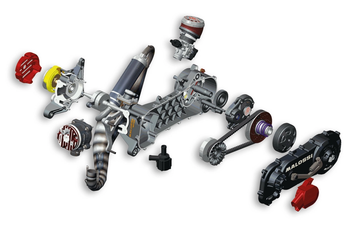 MOTORE COMPLETO MALOSSI MHR  RC-ONE 94CC, NON ASSEMBLATO, PER MOTORE PIAGGIO (RUOTA 10)