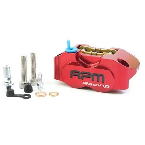 PINZA FRENO RPM RACING 4 PISTONCINI - UNIVERSALE MOTO E SCOOTER - ROSSA