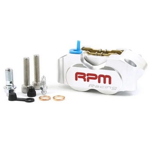 PINZA FRENO RPM RACING 4 PISTONCINI - UNIVERSALE MOTO E SCOOTER - CROMATA
