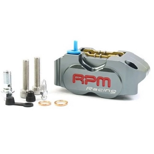 PINZA FRENO RPM RACING 4 PISTONCINI - UNIVERSALE MOTO E SCOOTER - GRIGIA