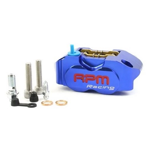 PINZA FRENO RPM RACING 4 PISTONCINI - UNIVERSALE MOTO E SCOOTER - BLU