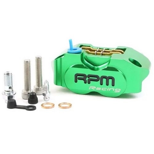 PINZA FRENO RPM RACING 4 PISTONCINI - UNIVERSALE MOTO E SCOOTER - VERDE
