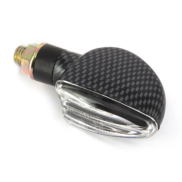 FRECCE MOTO / SCOOTER TRIANGOLARI CORTE LOOK CARBONIO – COPPIA