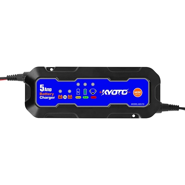 CARICABATTERIE E MANTENITORE - KYOTO 6V/12V 5A PER MOTO E SCOOTER – BATTERIE AL PIOMBO